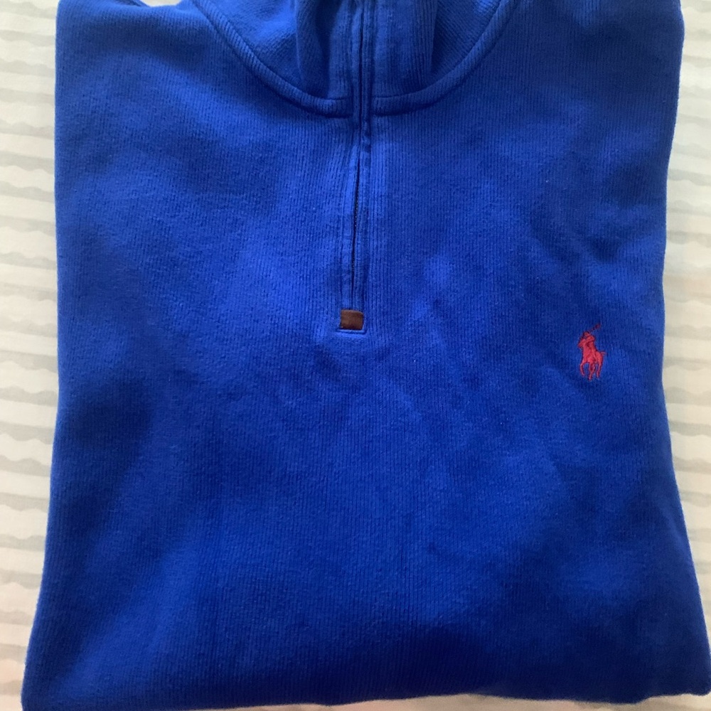 Men Polo Ralph Lauren French Rip XXL Half Zip Pullover Sweater